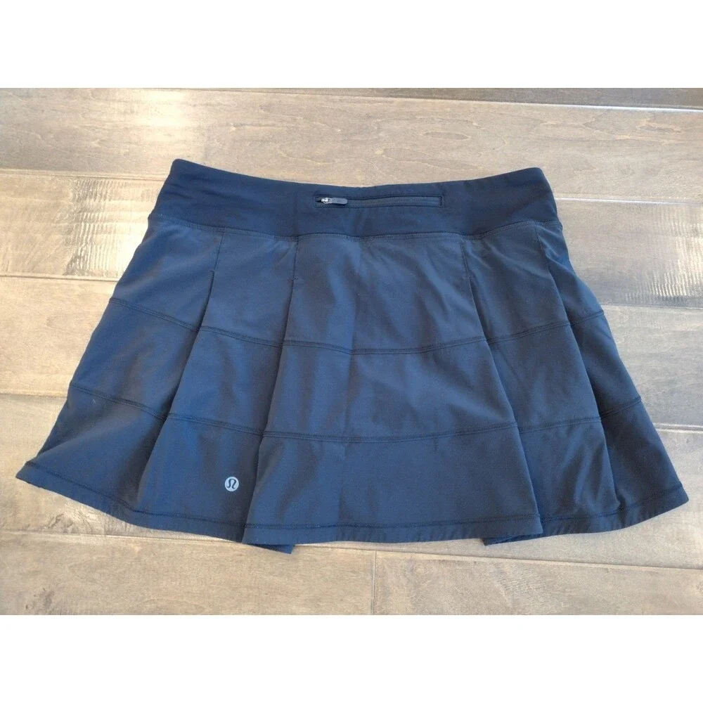 LULULEMON Women's EUC black Pace Rival tennis Skirt Skort - size 10